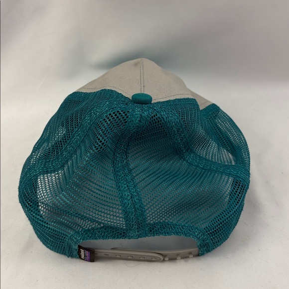 Patagonia Snapback Hat Turquoise Gray Snapback Mesh Adjustable Cap - Picture 3 of 7